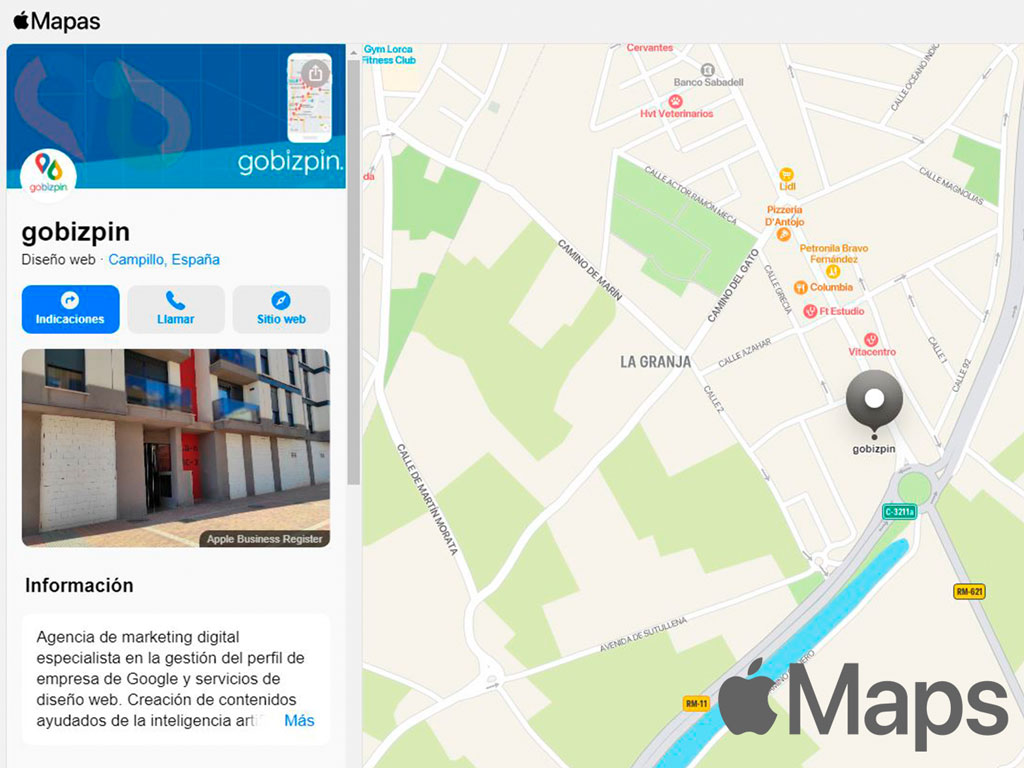 gobizpin te ayuda a configurar tu perfil de empresa de Apple Maps