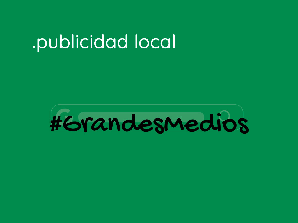 Pública publicidad en grandes medios de comunicación en secciones locales